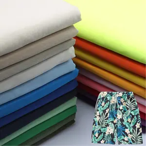 Tissu en peau de pêche en microfibre 100% polyester brossé imperméable pour short de plage