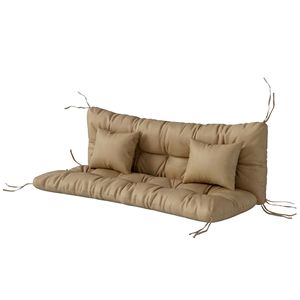 Set di cuscini per sedie da esterno con 4 cuscini di ricambio per schienale e seduta (khaki) - Product Image 1