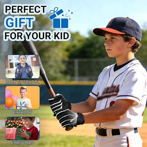 Guantes de Bateo de Béisbol/Sóftbol para Niños, de Cuero Transpirable, con Agarre Superior para Niños y Niñas - Product Image 4