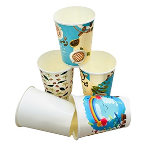 Custom Logo Flexo Printed Food Grade Carton Corrugated Disposable White <b>Paper</b> Cups for Hot Drinks Soup Coffee Serving - Product Image 4