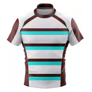 Camiseta de Rugby para Hombre al por Mayor, 100% Poliéster, Secado Rápido, Diseño Liso, Transpirable, Ligera, Cómoda, para Entrenamiento Deportivo - Product Image 2