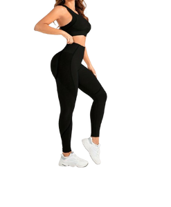 New Style Sportswear Gym Workout Wear <b>Yoga</b> <b>Jackets</b> Fitness 2 Piece <b>Yoga</b> Sets Shorts Breathable Lightweight Gym Fitness Set - Product Image 1