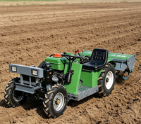 Mini Cultivadora Rotativa Multifuncional de Cuatro Ruedas