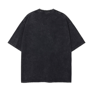 เสื้อยืดโอเวอร์ไซส์สีดำสำหรับผู้ชาย พิมพ์ลายตัวละคร Chainsaw Man สไตล์สตรีท คอกลม แขนสั้น ผ้าเจอร์ซีย์คอตตอน - Product Image 2