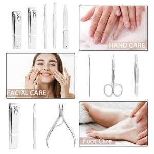 Kit de manucure en acier inoxydable de haute qualité 7 en 1 avec étui, outils de manucure portables et durables pour adultes, style classique - Product Image 4