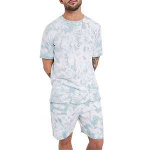 ชุดเสื้อยืดและกางเกงขาสั้นผู้ชาย Cloud Wash ทรงหลวมใส่สบายสำหรับฤดูร้อน ชุดลำลองน้ำหนักเบา - Product Image 1