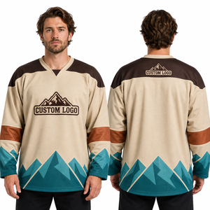 Numbered <b>Ice</b> <b>Hockey</b> <b>Jersey</b> Custom <b>Wholesale</b> Teamwear Sportswear Uniform <b>Practice</b> Match Tournament Training Classic Vintage Retro - Product Image 3