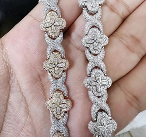 Bracelet Hip Hop en Diamant Moissanite de Qualité Exceptionnelle, Bijou Tendance pour Hommes et Femmes, Style Urbain, Idéal pour les Fêtes et le Quotidien - Product Image 5