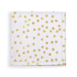 Servilleta de Algodón Blanca con Estampado de Lunares para Navidad, Servilleta Decorativa Superabsorbente para Mesa Navideña - Product Image 5