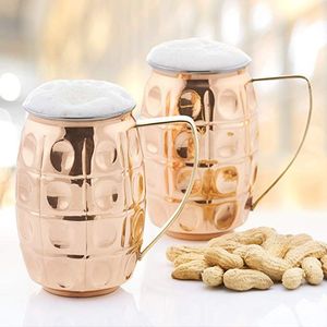 Elegant Handmade Pure <b>Copper</b> Bar Mug with Brass <b>Handle</b> Moscow Mule Cocktail Beer Coffee Drinkware for Modern <b>Kitchen</b> - Product Image 3