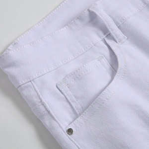 Shorts de Mezclilla Rectos con Lavado Ácido Personalizados para Hombre, Transpirables, Estilo Urbano de Verano con Decoración de Cristales y Logotipo Personalizado Estilo Y2K - Product Image 3