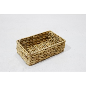 Sustainable Classic Water Hyacinth Rectangular Multifunction Storage <b>Basket</b> for Bathroom Kitchen & Living Room - Product Image 3