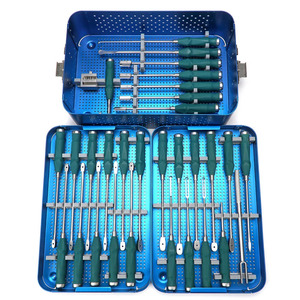Ensemble d'instruments orthopédiques lombaires en titane de haute qualité pour les procédures d'implantation vertébrale, certifié CE - Product Image 1
