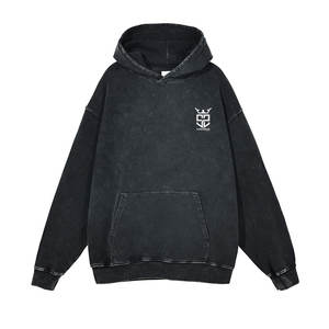 Venta Directa de Fábrica, Precio al por Mayor, Sudaderas Básicas para Hombre con Lavado Ácido, Diseño de Logotipo Personalizado, Sudaderas con Lavado Ácido para Hombre - Product Image 1