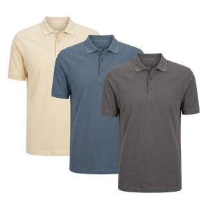 Men's Short Sleeve Knitted <b>Polo</b> <b>Shirt</b> Solid Color Casual Style Regular Fit Button Down Collar Gray <b>Blue</b> Beige - Product Image 1