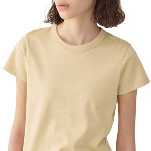 Camisetas de Verano para Mujer, Tallas Grandes, Premium, Casuales, Transpirables, de Color Sólido, Manga Corta, con Logotipo Bordado, Teñido Liso, Venta al Por Mayor - Product Image 5