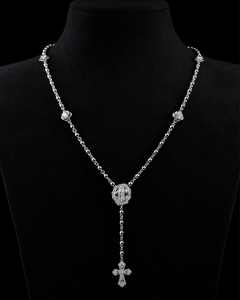 Collier chaîne à maillons en argent 925 avec pendentif croix Jésus en moissanite, style hip-hop, chaînes personnalisées unisexe, certifié tendance, bijoux fins - Product Image 1