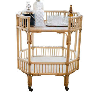 Chariot de rangement décoratif fabricant de chariot en rotin fait main écologique Durable durable léger Vietnam - Product Image 6