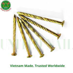 Clavos de acero chapados en amarillo de 2.06x35mm con vástago roscado para aplicaciones de alta resistencia |   Clavos sueltos con revestimiento amarillo - Product Image 6