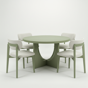 Mesa de Comedor Moderna con 4 Sillas con Diseño Decorativo, 1 Año de Garantía, Juego de Comedor Moderno para 4 Personas, Juego de Comedor Compacto para 4 Personas - Product Image 1