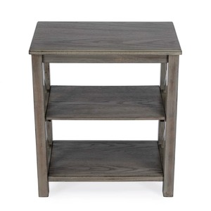 <b>Rustic</b> Wooden Storage Shelf Three-Layer Rectangle Standing Type For Living Room Durable Lacquered Finish - Product Image 5