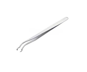 Pince à épiler longue à pointe irrégulière en acier inoxydable, coupe baguette, 200 mm, outil de fabrication de bijoux avec trous, modèle 590 Punjab SUNTOOLS/STIPL - Product Image 2
