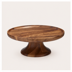 Elegante Soporte Redondo de Madera para Tartas, Pedestal Artesanal para Exhibición de Postres, Ideal para Bodas, Fiestas y Decoración del Hogar, Soporte para Servir en Oferta - Product Image 3