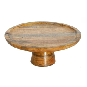 Support à gâteau artisanal en bois de manguier massif, plateau de présentation de desserts, plateau de service de cuisine, décoration écologique pour la maison et les fêtes de mariage - Product Image 2