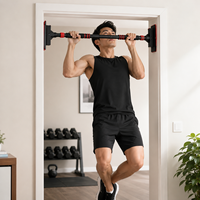 Barre de traction horizontale réglable robuste pour cadre de porte 90-130 cm, barre de traction multifonction pour entraînement de force à domicile