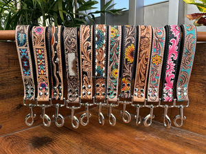 Laisse OEM de haute qualité pour animaux de compagnie en cuir de vache poignée courte pour le contrôle laisse de chien mains libres de concepteur réglable - Product Image 5