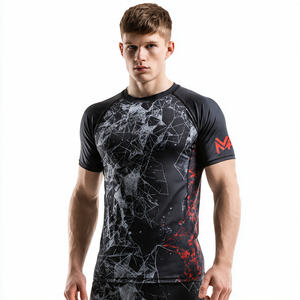 Camisetas Deportivas Premium Fighter para Hombre, Camisetas de Boxeo MMA de Manga Corta con Sublimación para Hombre - Product Image 1