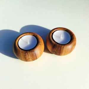 Porte-bougie votif en bois moderne pour la décoration de la maison à Pâques, table de café - Product Image 5