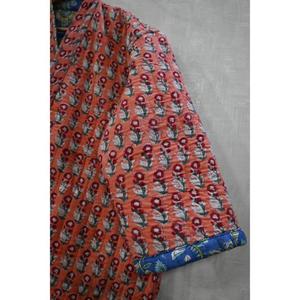 Chaqueta Acolchada Reversible de Algodón Kantha, Abrigo Largo Estilo Boho para Mujer, Bata Hecha a Mano, Ropa Étnica - Product Image 2