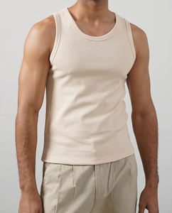 Débardeurs pour hommes en gros à prix d'usine, personnalisables avec logo, confortables, couleur unie, décontractés, 100% coton respirant - Product Image 3