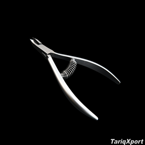Alicates profesionales de acero inoxidable para cutículas, con doble resorte, para uñas y cutículas, con apertura de mandíbula ancha y curvados, al por mayor. - Product Image 4