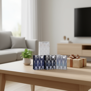 Borsa Regalo ILAN con Motivo a Diamante 18x24x8cm Formato Piccolo - Product Image 3