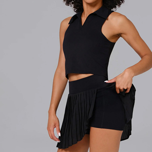 Cute Women's Solid Pickleball Lover Racerback Tank Top & Shorts Set with Rhinestone and <b>Patches</b> Quick-Drying Sports Wear - Product Image 4