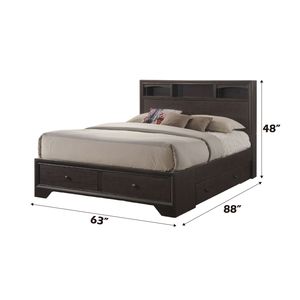 Letto matrimoniale Madison II con finitura espresso - Product Image 2