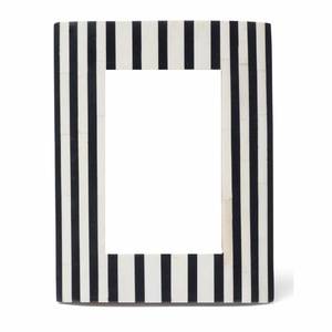 Marco de Fotos de Alta Calidad con Diseño de Rayas e Incrustaciones de Hueso para Escritorio, Mesa de Salón, Pared, Decoración del Hogar - Product Image 3
