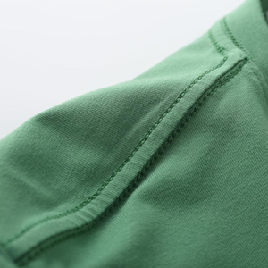Camiseta Casual de Manga Corta con Cuello Redondo para Hombre, Color Verde, Diseño Sólido, Tejido de Punto, Ecológica, Transpirable, de Lana Merino - Product Image 2