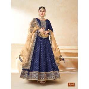 Conjunto Anarkali de vestido de fiesta para mujer de diseñador con parte inferior y Dupatta para ocasiones especiales - Product Image 6