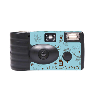 Cámara de Fotos Desechable Personalizada de Plástico de 35 mm, de un Solo Uso, con Batería AA, Enfoque Fijo, Linterna, Regalos Promocionales para Bodas, Color Menta - Product Image 2