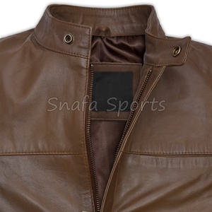 Chaqueta de piel de oveja auténtica para hombre, con cremallera larga, estilo shearling, en oferta para invierno. - Product Image 3