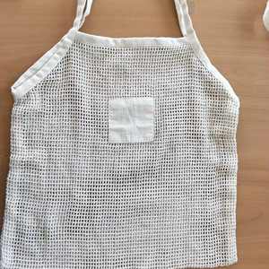 Sacs en filet naturels et biologiques, grands sacs fourre-tout réutilisables en coton biologique, sacs en filet pour légumes et emballages - Product Image 1