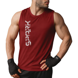 Solid Color Breathable Tank Top Custom Logo Ribbed Vests Knitted Fitness Gym Stringer <b>Singlet</b> <b>for</b> <b>Men</b> training workout session - Product Image 3