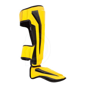 Protège-tibias et protège-pieds Twins de qualité supérieure en cuir véritable pour Muay Thai - Product Image 3