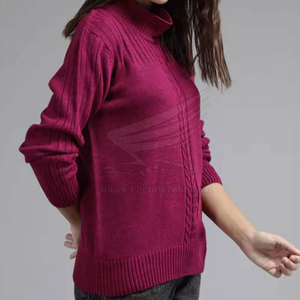 Pull en tricot décontracté pour femme avec impression de logo personnalisé sur le devant, de haute qualité, très vendu - Product Image 5