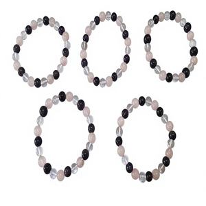 Pulsera de Cuentas de Cuarzo Transparente Natural de 8 mm Hecha a Mano, Cristal de Piedra Semipreciosa para Reiki y Sanación - Product Image 1