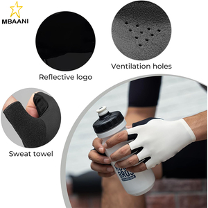 Gants de cyclisme pour hommes avec coussinet SBR, antidérapants, respirants, demi-doigts, pour vélo de montagne et de route, pour le printemps - Product Image 5