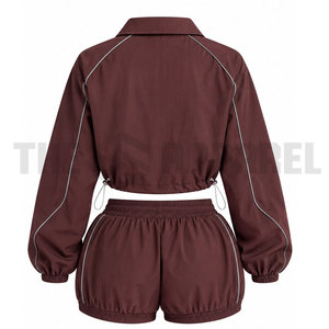 Fabricant OEM sur mesure, ensembles coupe-vent pour femmes de haute qualité, panneaux personnalisés, ensembles coupe-vent en nylon pour femmes - Product Image 3